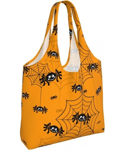 Halloween Spiders Single Shoulder Commuter Canvas Tote Bags For Women And Men Halloween Spiders42 $10.33 Totes