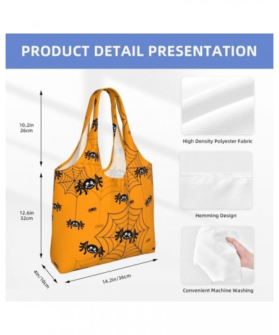 Halloween Spiders Single Shoulder Commuter Canvas Tote Bags For Women And Men Halloween Spiders42 $10.33 Totes