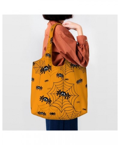 Halloween Spiders Single Shoulder Commuter Canvas Tote Bags For Women And Men Halloween Spiders42 $10.33 Totes