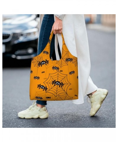 Halloween Spiders Single Shoulder Commuter Canvas Tote Bags For Women And Men Halloween Spiders42 $10.33 Totes