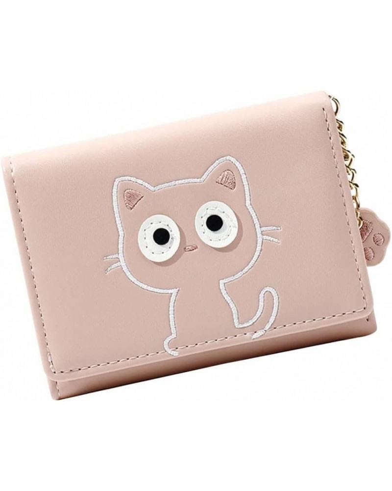 Cute Leather Wallet Cartoon Coin Purse Animal Cat Wallet Zipper Purse Card Holder Short Tri-fold Wallet Credit Card Wallet Bi...