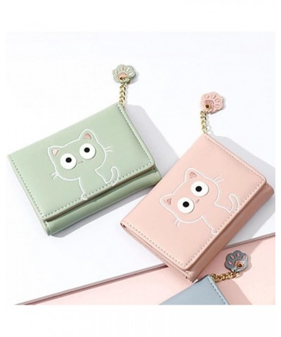 Cute Leather Wallet Cartoon Coin Purse Animal Cat Wallet Zipper Purse Card Holder Short Tri-fold Wallet Credit Card Wallet Bi...