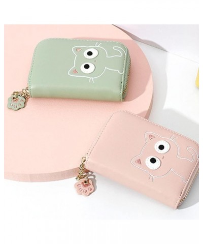 Cute Leather Wallet Cartoon Coin Purse Animal Cat Wallet Zipper Purse Card Holder Short Tri-fold Wallet Credit Card Wallet Bi...