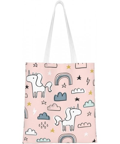 Unicorns Single Shoulder Fashion Canvas Tote Shopping Bags Handbags For Men And Women Unicorns27 $10.53 Totes