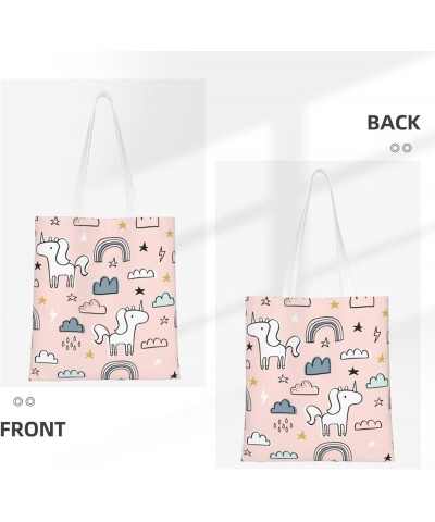 Unicorns Single Shoulder Fashion Canvas Tote Shopping Bags Handbags For Men And Women Unicorns27 $10.53 Totes