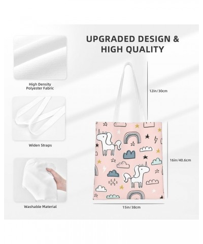 Unicorns Single Shoulder Fashion Canvas Tote Shopping Bags Handbags For Men And Women Unicorns27 $10.53 Totes