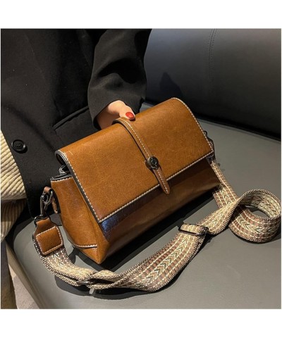 Leather Crossbody Bag for Women Trend Leather Soft Leather Messenger Shoulder Luxury Handbag for Women (Color : Brown, Size :...