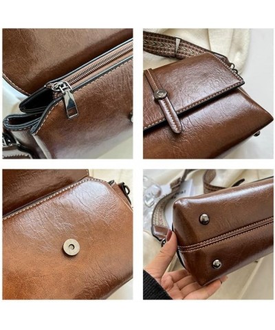 Leather Crossbody Bag for Women Trend Leather Soft Leather Messenger Shoulder Luxury Handbag for Women (Color : Brown, Size :...