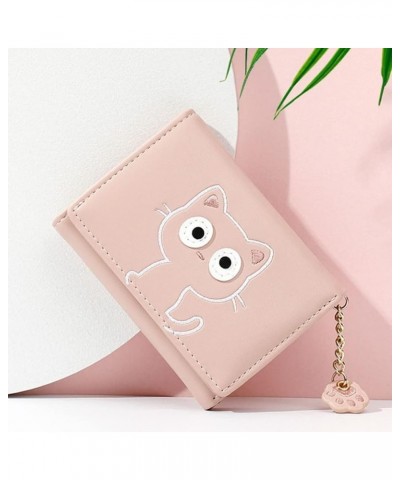 Cute Leather Wallet Cartoon Coin Purse Animal Cat Wallet Zipper Purse Card Holder Short Tri-fold Wallet Credit Card Wallet Bi...