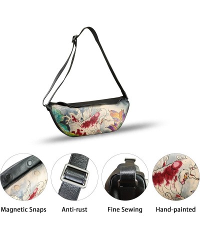 Genuine Leather Crossbody Bag Hand Painted Sling Backpack Retro Handmade Shoulder Daypack Purse Satchel Pattern5 $58.24 Cross...