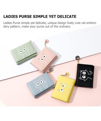 Cute Leather Wallet Cartoon Coin Purse Animal Cat Wallet Zipper Purse Card Holder Short Tri-fold Wallet Credit Card Wallet Bi...