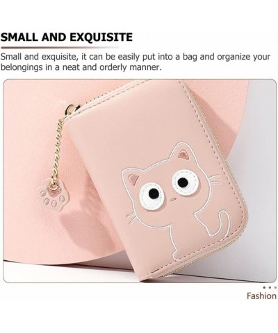 Cute Leather Wallet Cartoon Coin Purse Animal Cat Wallet Zipper Purse Card Holder Short Tri-fold Wallet Credit Card Wallet Bi...