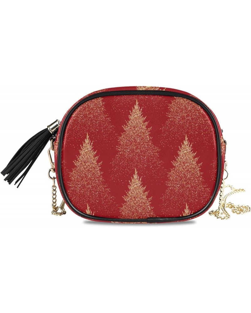 Women's Christmas Fir Trees Coniferous Forest Crossbody Bag Fashion Purses Bag Cross Body Bag Shoulder Handbag with Adjustabl...