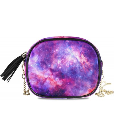 Women's Cool Purple Universe Planet Bank Crossbody Bag Fashion Purses Bag Cross Body Bag Shoulder Handbag with Adjustable Cha...