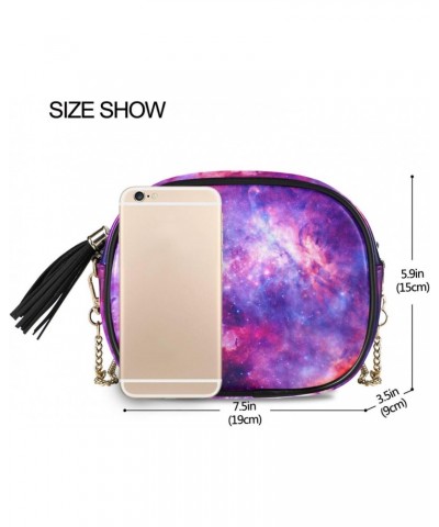 Women's Cool Purple Universe Planet Bank Crossbody Bag Fashion Purses Bag Cross Body Bag Shoulder Handbag with Adjustable Cha...