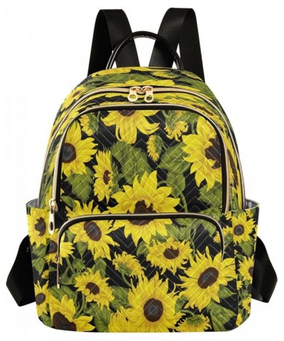 Fashion Backpack Mini Backpack Purse Casual Daily Backpack Watercolor Sunflower for Travel for College Work Small $18.62 Back...