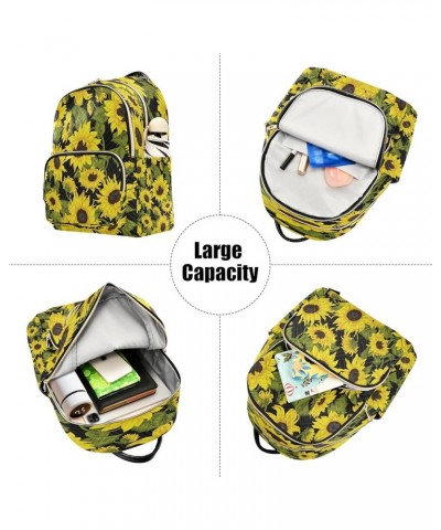 Fashion Backpack Mini Backpack Purse Casual Daily Backpack Watercolor Sunflower for Travel for College Work Small $18.62 Back...