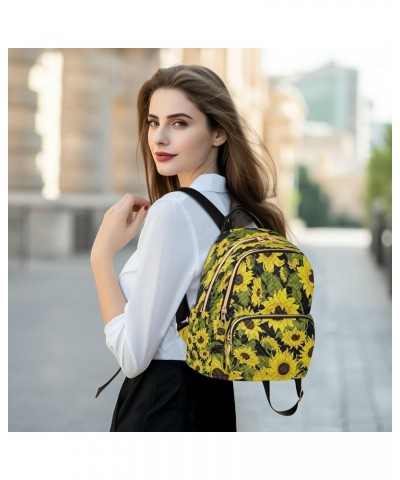 Fashion Backpack Mini Backpack Purse Casual Daily Backpack Watercolor Sunflower for Travel for College Work Small $18.62 Back...