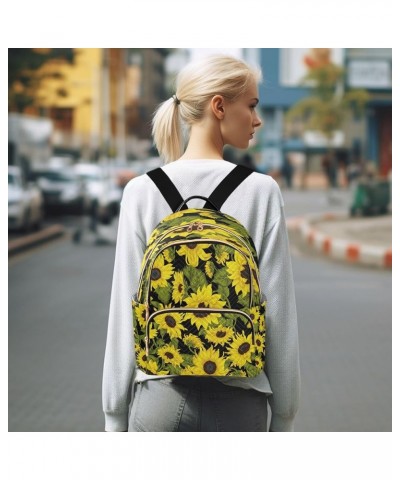 Fashion Backpack Mini Backpack Purse Casual Daily Backpack Watercolor Sunflower for Travel for College Work Small $18.62 Back...