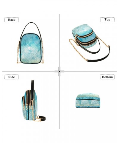 Good Morning Sun with Geometric Stripes Crossbody Handbags for Women Casual Leather Shoulder Phone Purse $11.18 Crossbody Bags