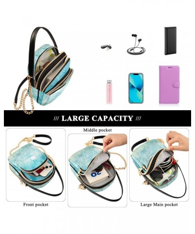 Good Morning Sun with Geometric Stripes Crossbody Handbags for Women Casual Leather Shoulder Phone Purse $11.18 Crossbody Bags