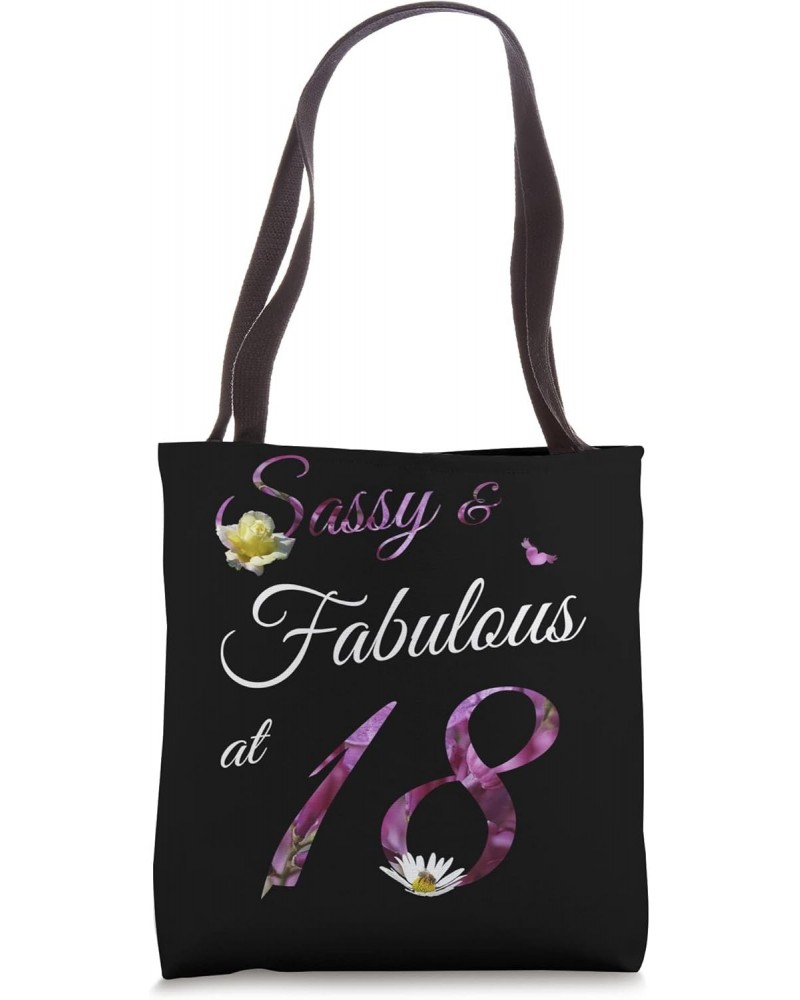 18 Year Old Sassy & Fabulous Floral 2005 18th Birthday Gift Tote Bag $9.44 Totes