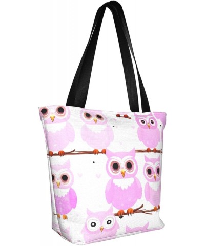 Cute Owl Classic Printed Design,Large-Capacity Lightweight Quilted Handbag,Suitable For Shopping,Fitness,Fashionable And Easy...