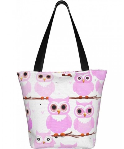 Cute Owl Classic Printed Design,Large-Capacity Lightweight Quilted Handbag,Suitable For Shopping,Fitness,Fashionable And Easy...