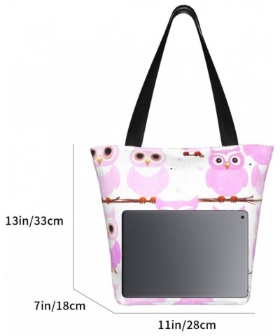 Cute Owl Classic Printed Design,Large-Capacity Lightweight Quilted Handbag,Suitable For Shopping,Fitness,Fashionable And Easy...