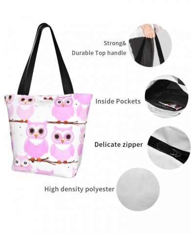 Cute Owl Classic Printed Design,Large-Capacity Lightweight Quilted Handbag,Suitable For Shopping,Fitness,Fashionable And Easy...