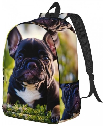 Cute Black Pug Dog Print Casual Double Shoulder Daypack,Anti-Theft Travel Canvas Backpack For Men And Women Black Medium $21....