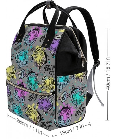 Bright Butterflies Pattern Backpack Work Business, Travel Rucksack Daypack for Adults Women, Handbag,Black Bright Abstract Ti...