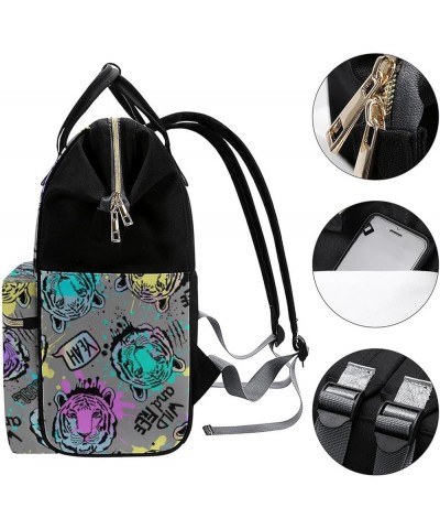 Bright Butterflies Pattern Backpack Work Business, Travel Rucksack Daypack for Adults Women, Handbag,Black Bright Abstract Ti...