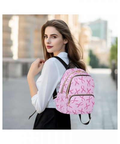 Pink Ribbon Backpack Purse for Women Fashion Ladies Shoulder Bags Travel Bag Back Pack Handbag Lady Purse,M Medium $14.35 Bac...