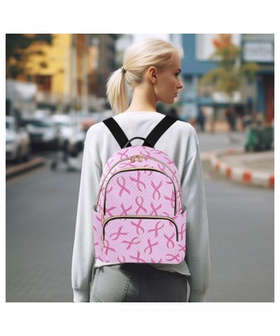 Pink Ribbon Backpack Purse for Women Fashion Ladies Shoulder Bags Travel Bag Back Pack Handbag Lady Purse,M Medium $14.35 Bac...