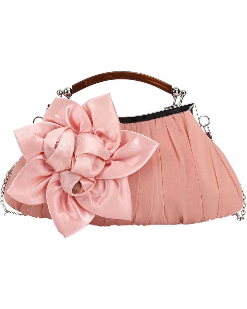 Evening Bag Cute Floral Wristlet Purse Medium Clutch Handbags Phone Pouch T-champagne $17.91 Evening Bags