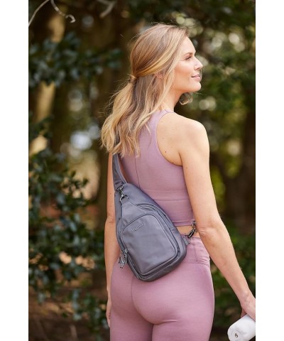 Central Park Sling - Sling Crossbody Bag for Women with Convertible Adjustable Shoulder Strap Smoke $38.00 Crossbody Bags