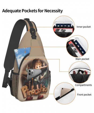 Crossbody Chest Bag Pinocchios Sling Backpack Shoulder Bag Waist Bags Travel Hiking Sport Daypack Wallet for Men Women $17.91...