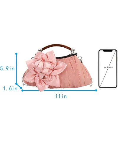 Evening Bag Cute Floral Wristlet Purse Medium Clutch Handbags Phone Pouch T-champagne $17.91 Evening Bags