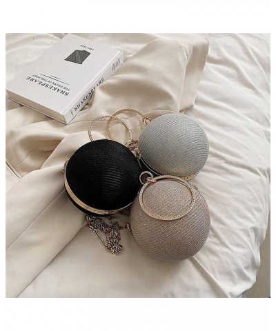 Ball Shape Evening Bags Rhinestones For Women, With Detachable Chain For Party Cocktail Prom Wedding Engagement Black $27.38 ...