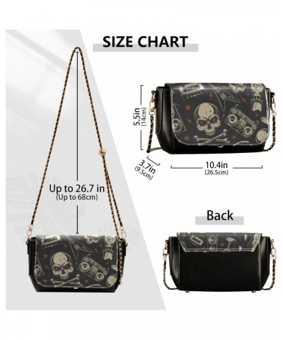 Skull Crossbody bags for Women Small Crossbody Purses with Adjustable Strap Cross Body Bag Wallet Purse for Women $20.39 Cros...