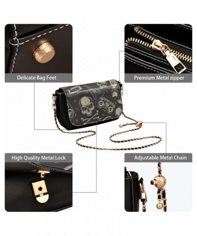 Skull Crossbody bags for Women Small Crossbody Purses with Adjustable Strap Cross Body Bag Wallet Purse for Women $20.39 Cros...