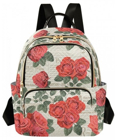 Vintage Floral Women's Backpack Purse Causal Daypack Work Travel College Business Trip Bag Shoulder Bag Small $19.19 Backpacks