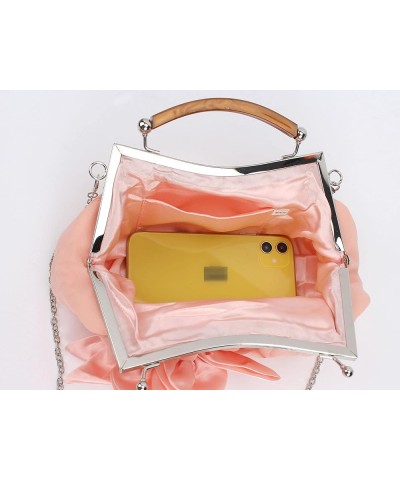 Evening Bag Cute Floral Wristlet Purse Medium Clutch Handbags Phone Pouch T-champagne $17.91 Evening Bags