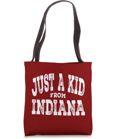 Just A Kid From Indiana - Distressed Tote Bag $10.49 Totes