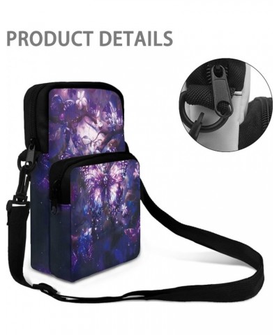 Crossbody Phone Bag Shoulder Arm Bag Cell Phone Purse Key Holder Credit Card Organiser Wallet Magic Butterfly $11.96 Crossbod...