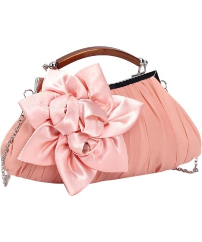 Evening Bag Cute Floral Wristlet Purse Medium Clutch Handbags Phone Pouch T-champagne $17.91 Evening Bags