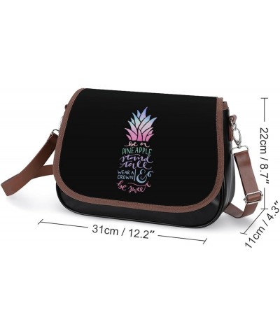 Be A Pineapple-Stand Tall Cute Shoulder Bag Removable Straps Crossbody Bag Waterproof Leather Handbag for Women $21.50 Should...