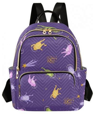 Frogs in Space Backpack for Women Shoulder Bag Lightweight Small Backpack Casual Daypack for Travel Small(11.41'' x 6.1'' x 1...