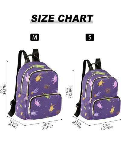 Frogs in Space Backpack for Women Shoulder Bag Lightweight Small Backpack Casual Daypack for Travel Small(11.41'' x 6.1'' x 1...